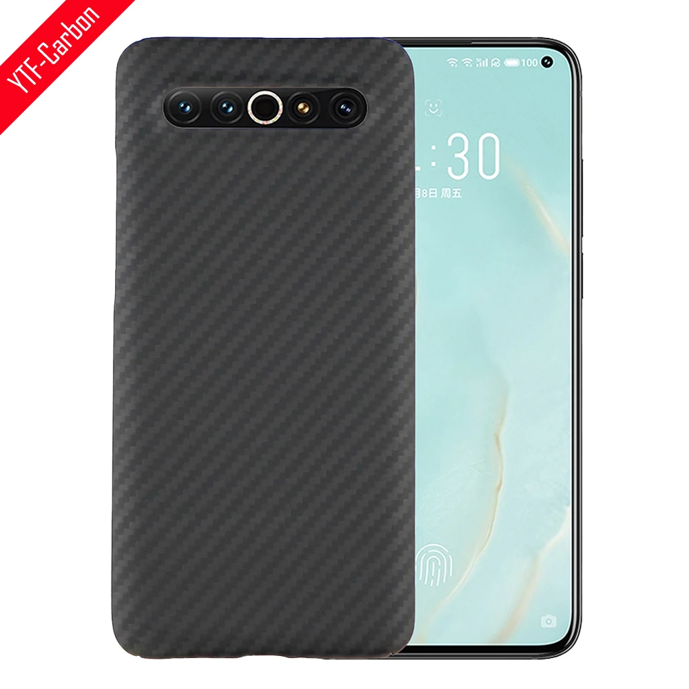 

YTF-carbon Carbon fiber case For Meizu 18 pro case Aramid fiber Phone cover Meizu 17 light thin Protective shell Meizu 17 pro