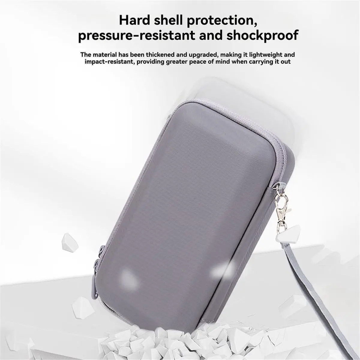 ^DT1241~~Portable Travel Protective Case for Mobile 8 Carrying Case with Hand Strap for Mobile 8 Accessories Black