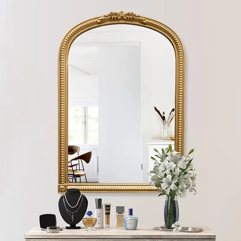 Desktop carved dressing mirror neoclassical decorative mirror hanging mirror princess dressing