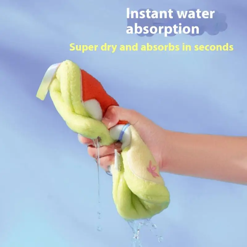 Asciugamano da casa appeso a forma di fungo carino Asciugamano da cucina ad asciugatura rapida Panno per la pulizia Asciugamano da appendere in velluto corallo Bagno
