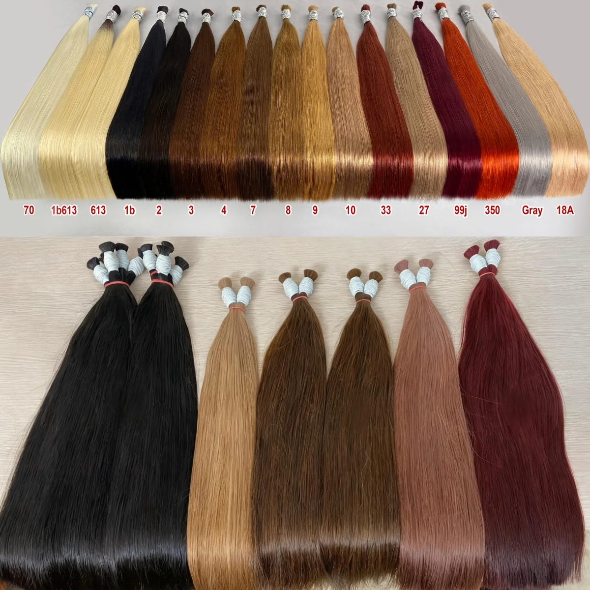 100% شعر بشري حقيقي السائبة الشعر التمديد لا آلة لحمة صنع عذراء ريمي مستقيم الشعر السائبة 18-30 بوصة 100 جرام شعر أشقر طبيعي