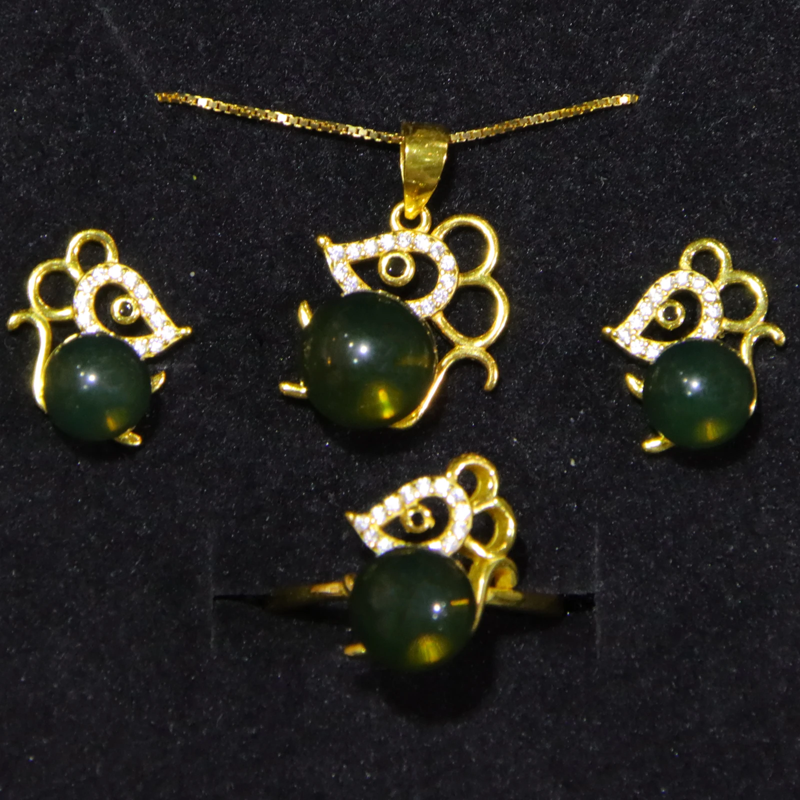 

Natural Mexican Blue Amber Squirrel Pendant Ring Earrings Set Sterling Silver Jewelry Gift