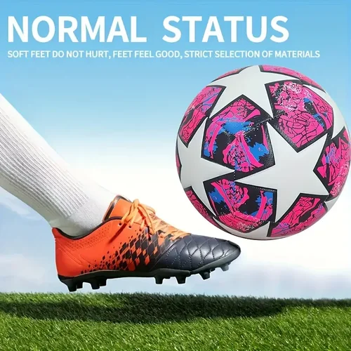 Imagen 2 del producto Balón de fútbol profesional con pelota clásica de PU, talla oficial 5, perfecto para entrenamiento y entretenimiento al aire libre, 1 ud.