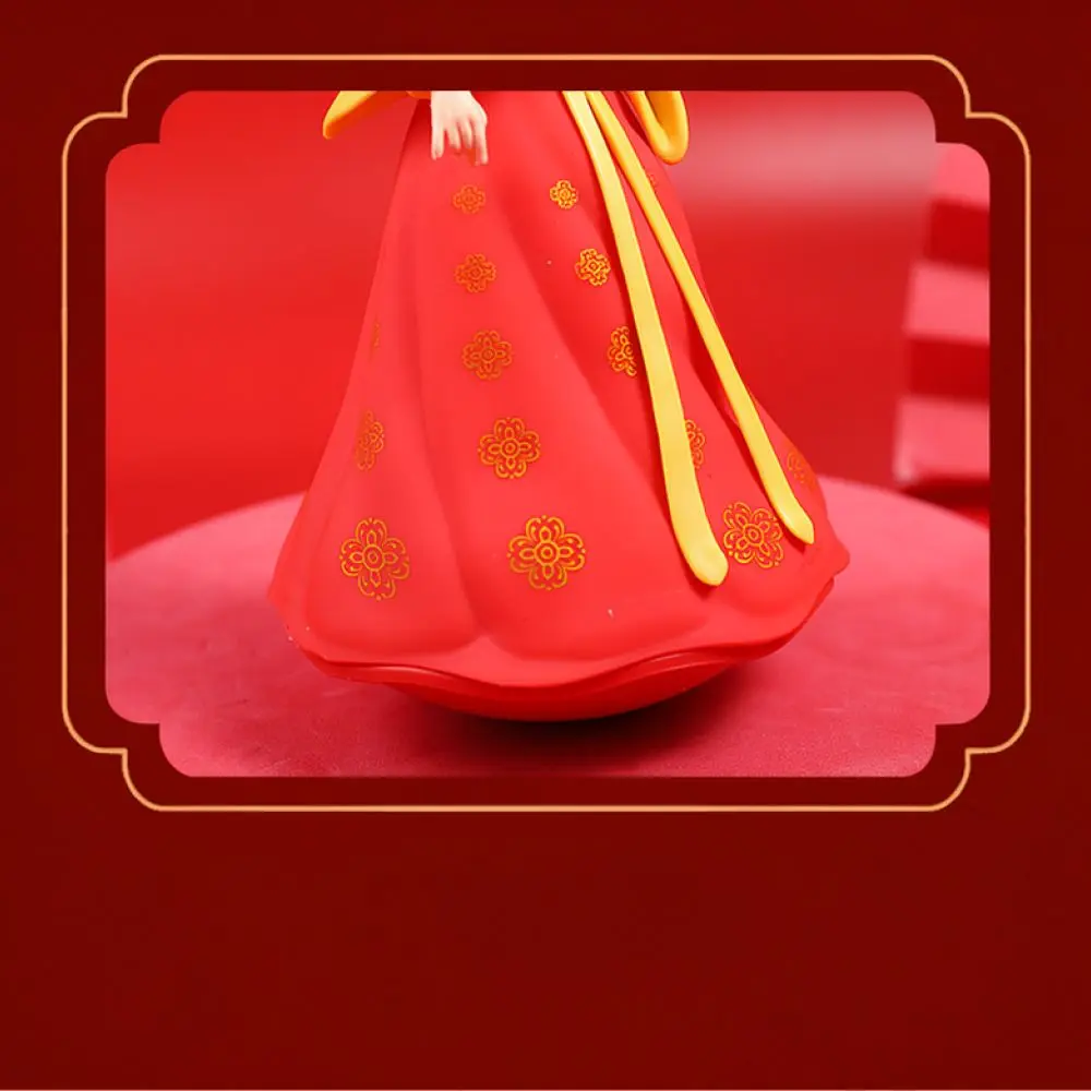 Chinese Style Girl Statue Wobbling Toy Decorative Desktop Ornament Unique Creative Craft Gift For Friends And Family