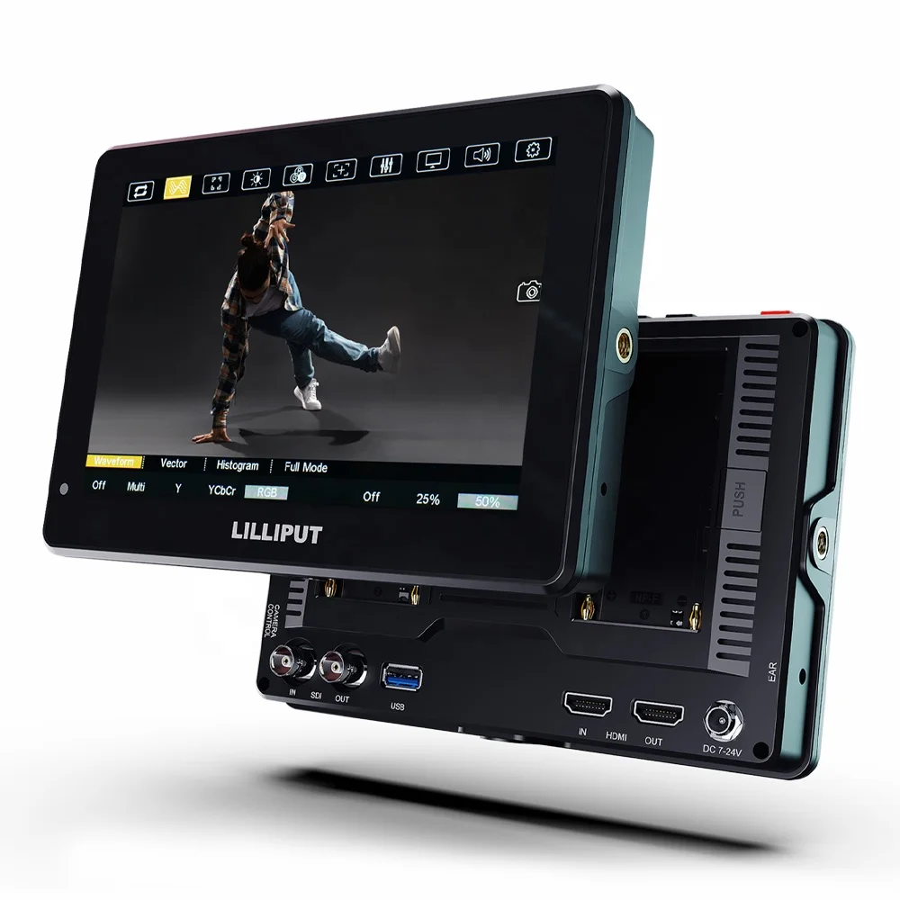 For Lilliput HT7S 3G-SDI/HDMI On-Camera Monitor with 4K 7 Inch LCD Touchscreen for Live Streaming and Studio Use