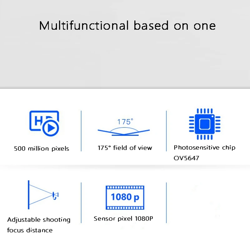 Cameramodule 5 Miljoen Pixels 1080P Ov5647 Chip 175 ° Groothoek Voor Raspberry Pi 2/4/3b +