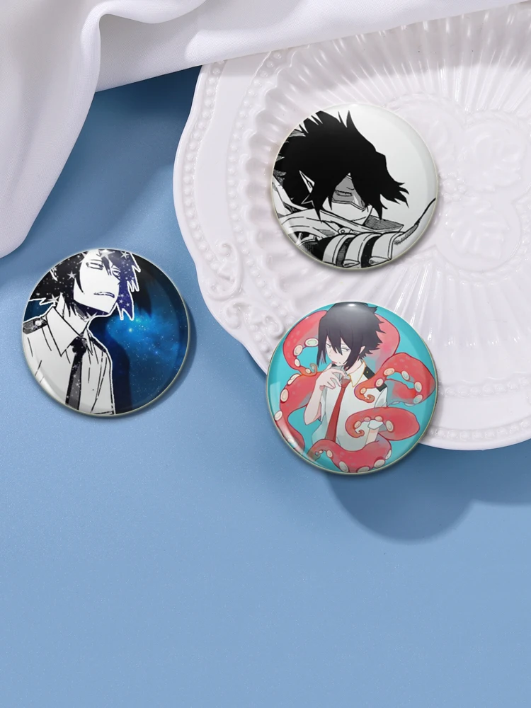 32/44/58MM Anime My Hero Academia Tamaki Amajiki Suneater Cute Round Soft Button Pin Customizable Badge Clothes Lapel Pins