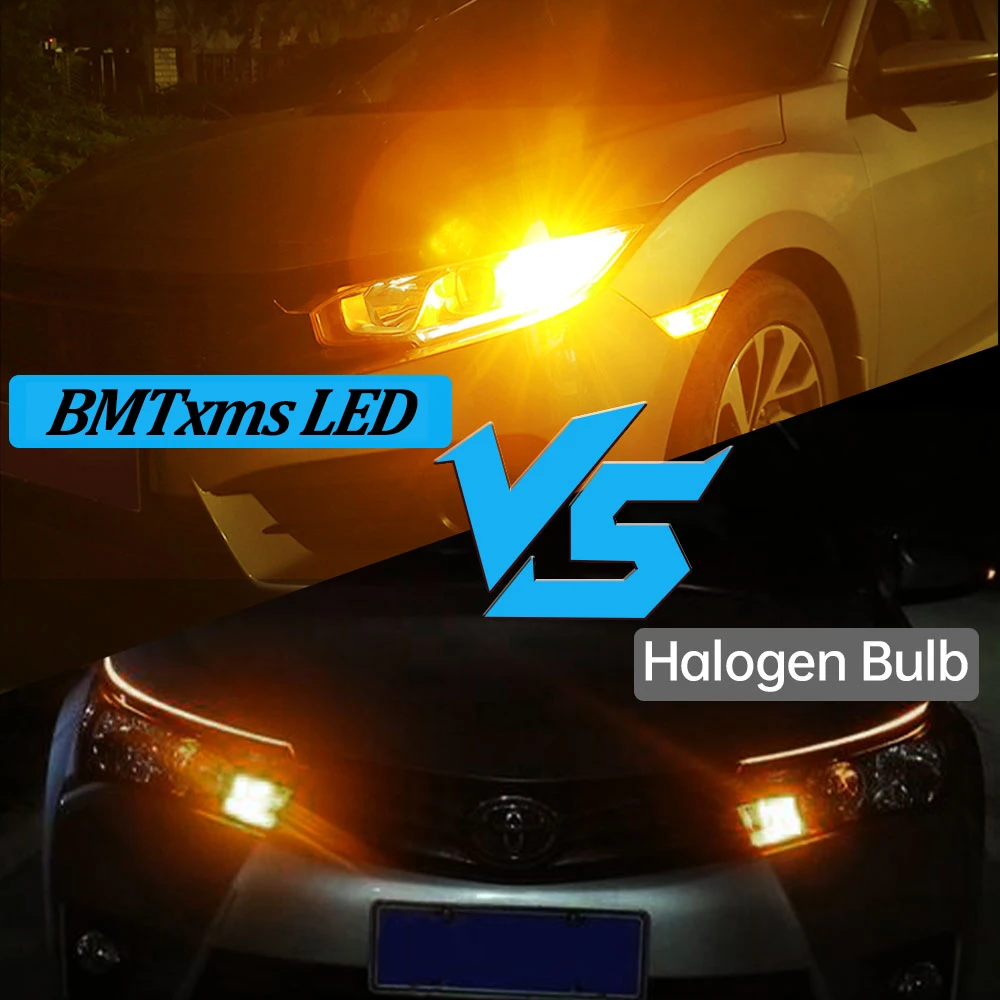 BMTxms 2X 1156 BA15S P21W LED Bez Hiper Błysku PY21W BAU15S T20 7440 W21W wy21w T25 3157 P27 Żarówka LED Samochodowa Kierunkowskaz Bursztynowy — zdjęcie 3