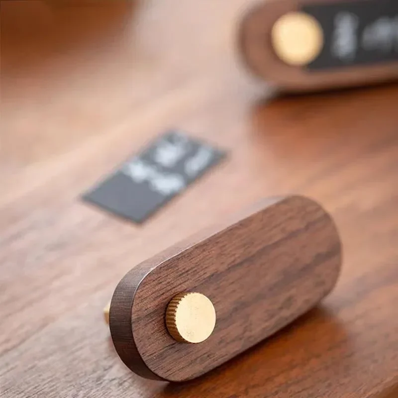 5PCS 65x30mm Wood Price Label Display Stand Bread Cake Price Tag Small Sign Holder Label Paper Card Display Board