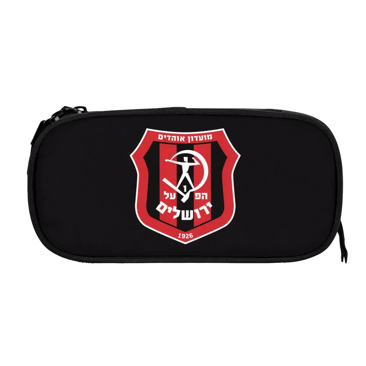 Hapoel Jerusalem FC Big Capacity Pencil Pen Case Stationery Bag Pouch Holder Box Organizer for Teens Girls Adults Student