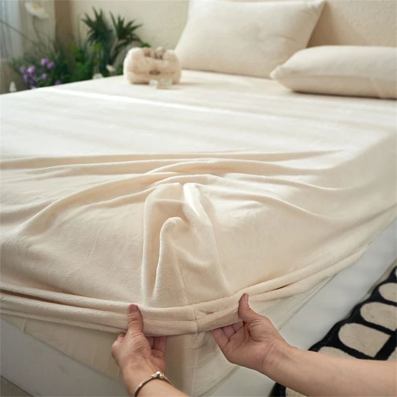 

1 шт./3 шт. фланелевая бархатная простыня, простая черная защитная крышка для матраса, зимнее домашнее постельное белье, двойная полная королева, Прямая доставка