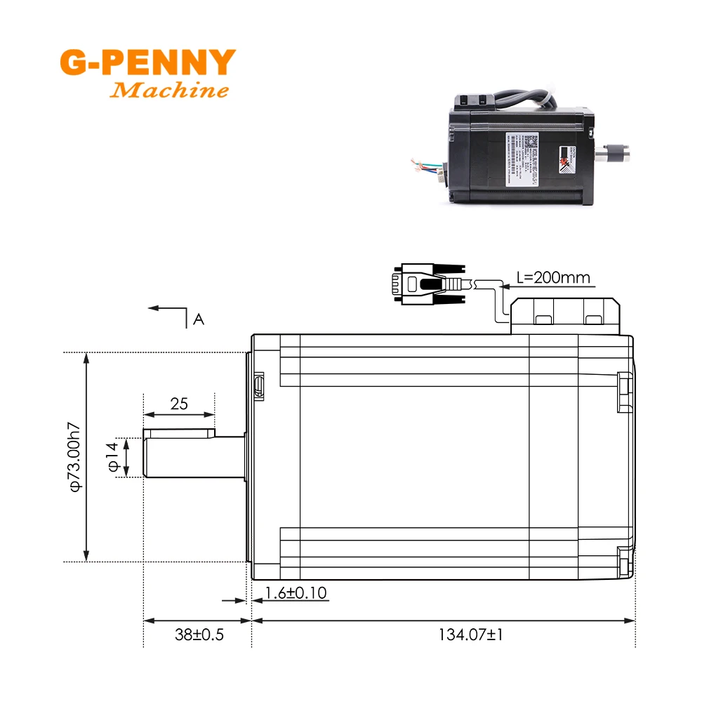 Imagem -04 - G-penny-motor Deslizante do Laço Fechado Servo Motor Híbrido Nema34 8.5n.m 1200oz-in C.c. ca 86j18156ec1000-ls Mais 2hss86h-a5