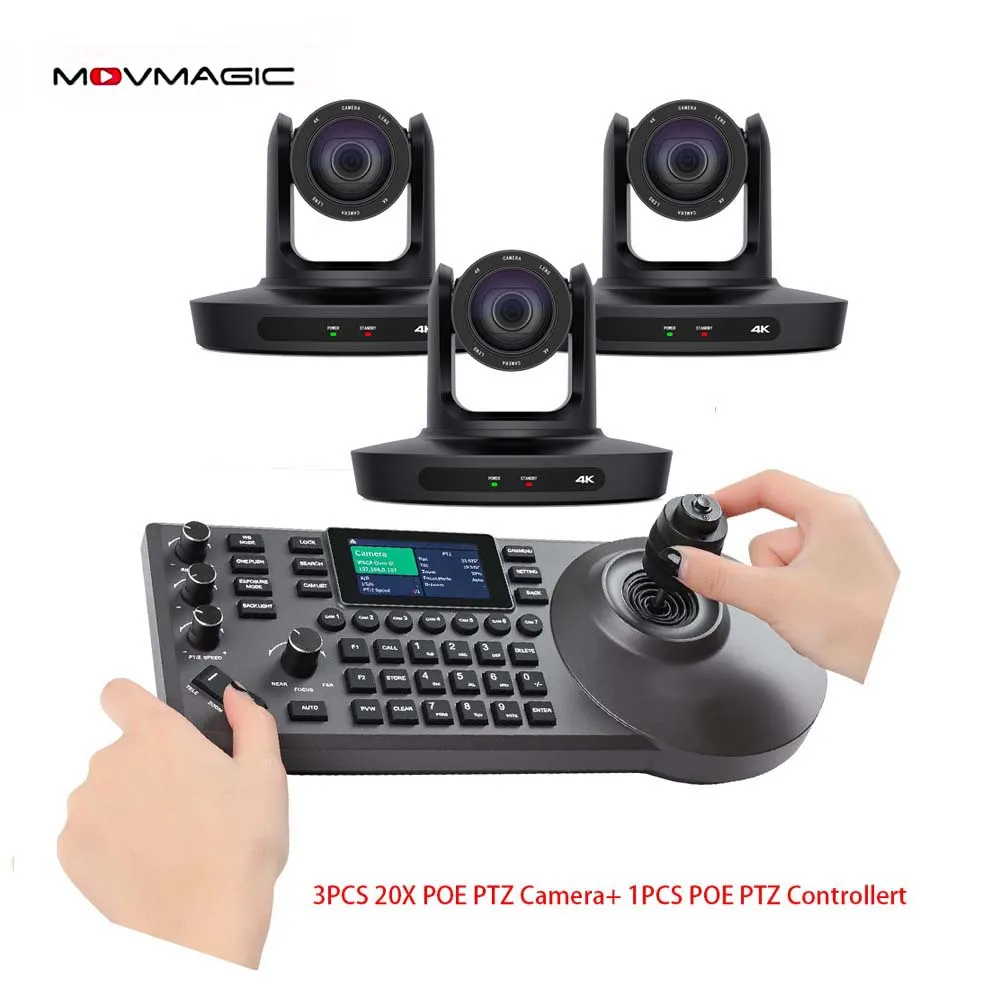 

PTZ Camera 4K 20X Zoom Video Conference Camera Kits Church Meeting live broadcast PTZ camera Controller for Video Conferencing