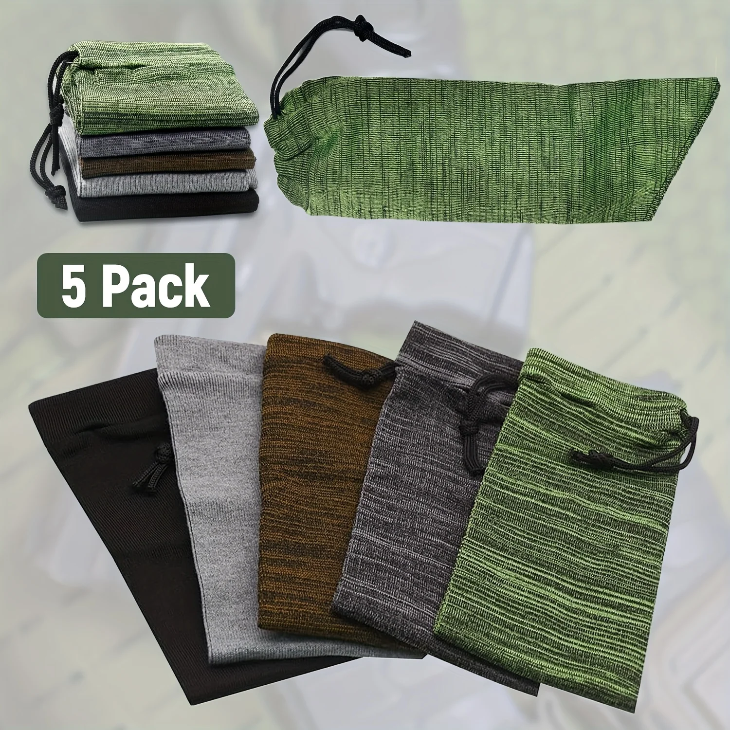 5Pcs Gun Sock Set (40×10cm) – Dust-Proof Storage Bag for Pistol & Outdoor Tactical Gear
