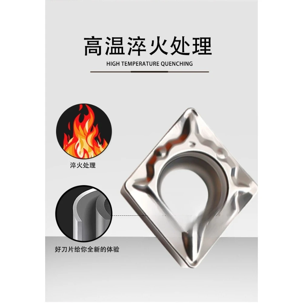 (10 pieces) Ceramic diamond turning inserts CCMT060204-FG LF90 09T304-HQ//TC (suitable for DESKA)