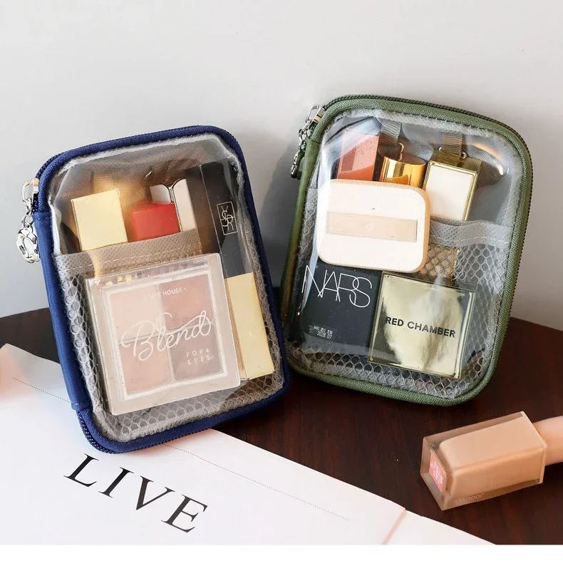 NEUE Tragbare Transparente Lippenstift-Tasche Kosmetik-Organizer Reise-Bluetooth-Kopfhörer Ladekabel-Etui – Detail 7