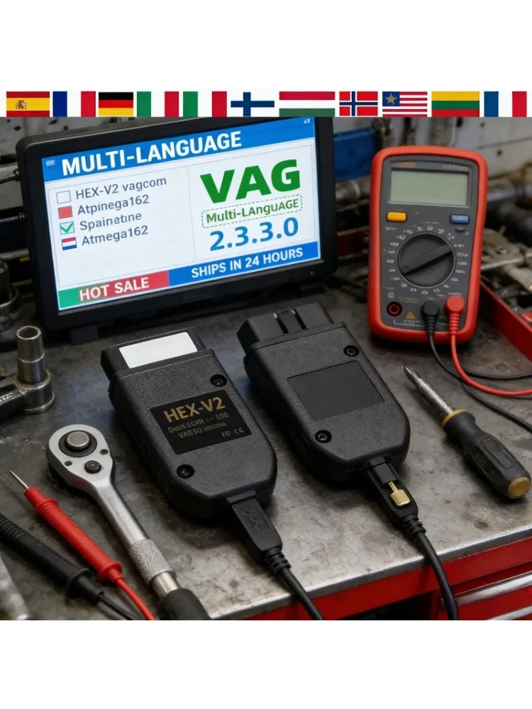 VCDSCAN HEX V2 VCDS VAGCOM Interface Update 23.3.3 VOOR VW AUDI Skoda Seat Meertalige Auto Diagnostiek Gereedschap - afbeelding 2