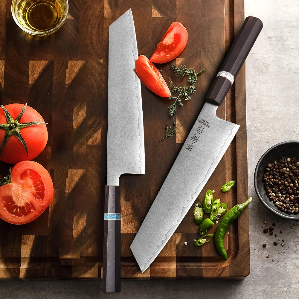 8.2-inch Japanese Kiritsuke Chef Knife Composite Steel Hand Forged Professional Kitchen Knives Cleaver Slicing Cooking Tools
