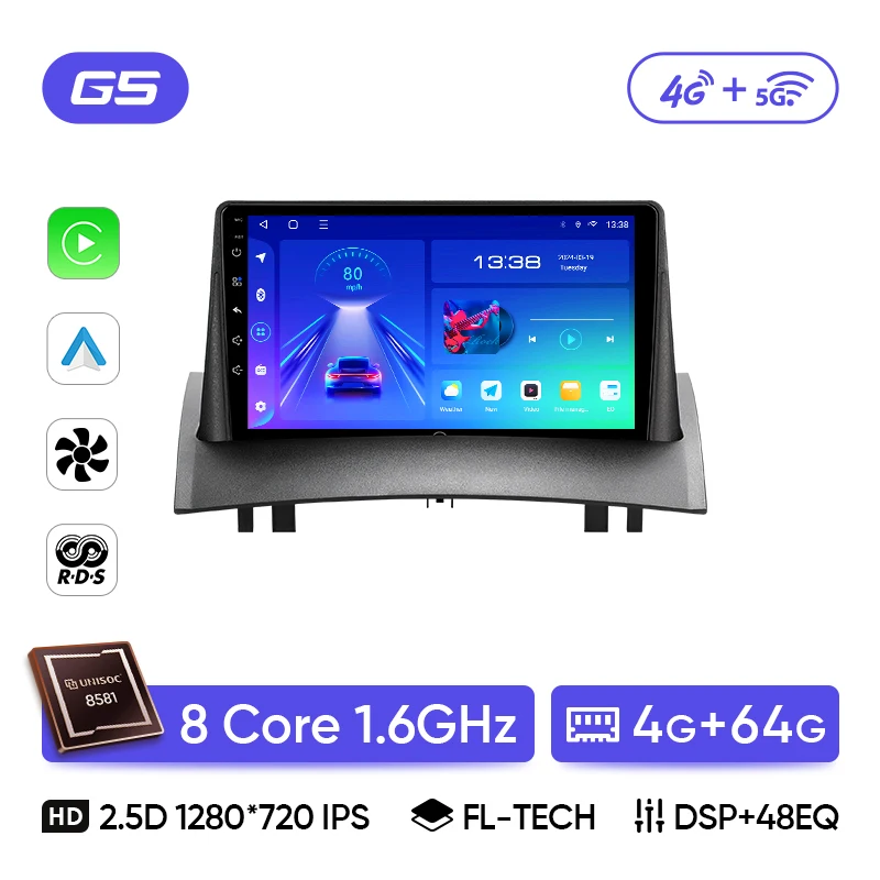 Ainavi Autoradio Voor Renault Megane 2 2002 2003 2005 2006 2007 2008 2009 Draadloze Carplay Android Auto Multimedia Speler 2 Din