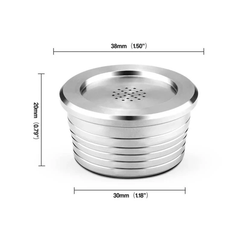 Stainless Steel Reusable Coffee Filter Capsule Cup With Spoon Brush Fit For DELTA Q NDIQ7323 Coffee Machine Accessory