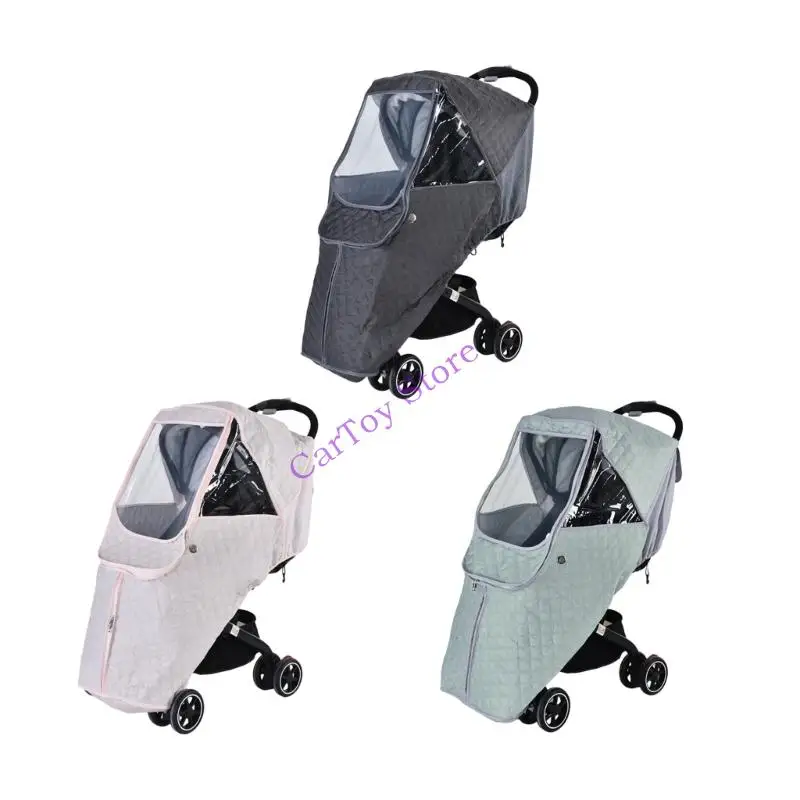 

Easy installs Strollers Windshield Cover For Cold Weather Transparent Front Panel Breathable Designs Shiled for Outdoor