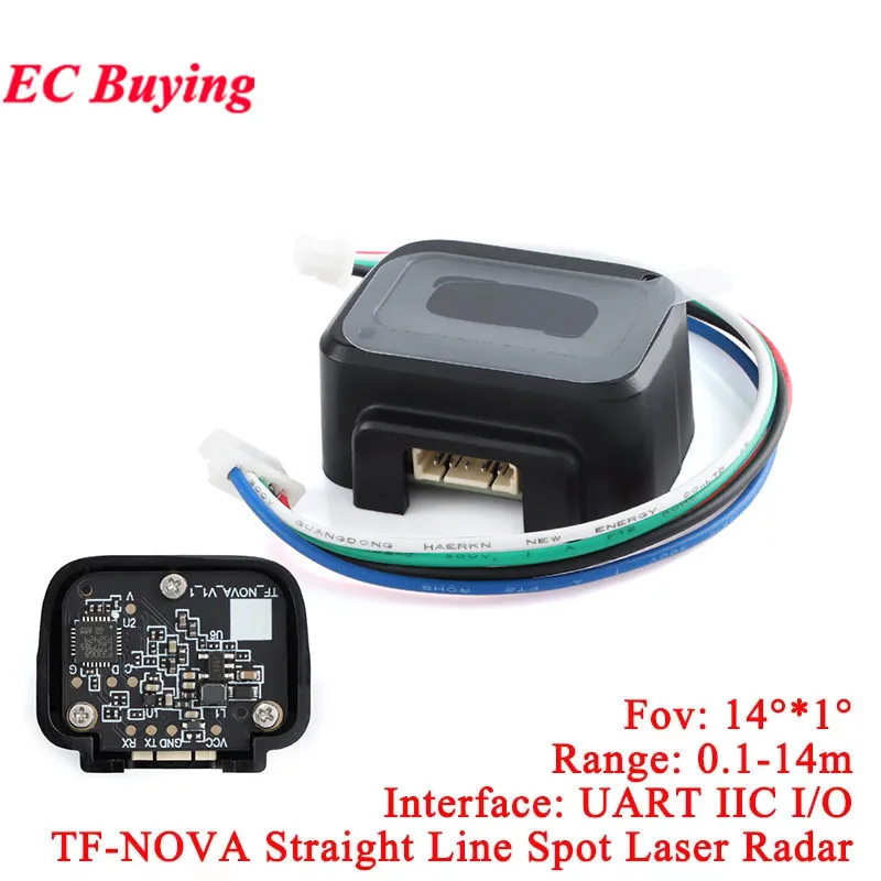 

TF-NOVA Linear Spot Laser Radar UART IIC I/O 0.1m-14m Range Single Point Obstacle Avoidance Straight Line Pattern Laser Beam