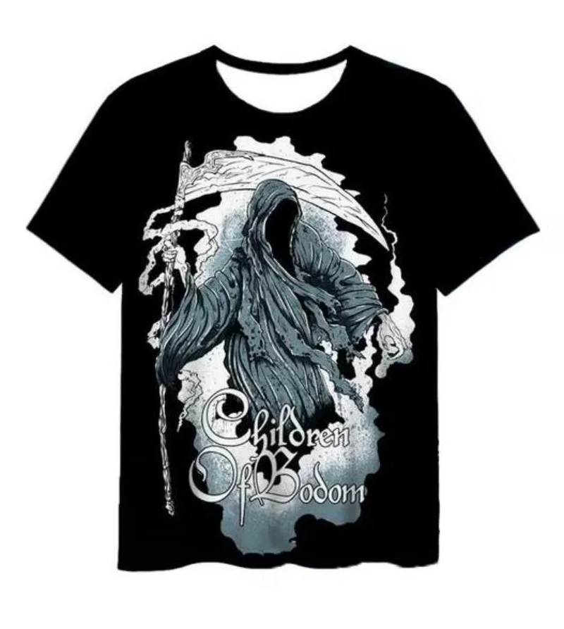 

New Fashion Men/Women Children of Bodom 3D Print Short Sleeve T-Shirt Fashion T Shirt Sport Hip Hop Summer Tops TX107