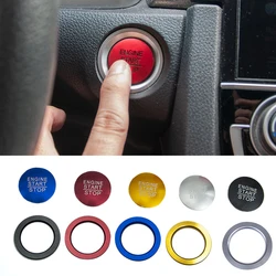 Honda Civic 2016-2019 Aluminum Alloy One-button Start Trim Ignition Switch Decorative Ring Car Stickers Interior Accessories