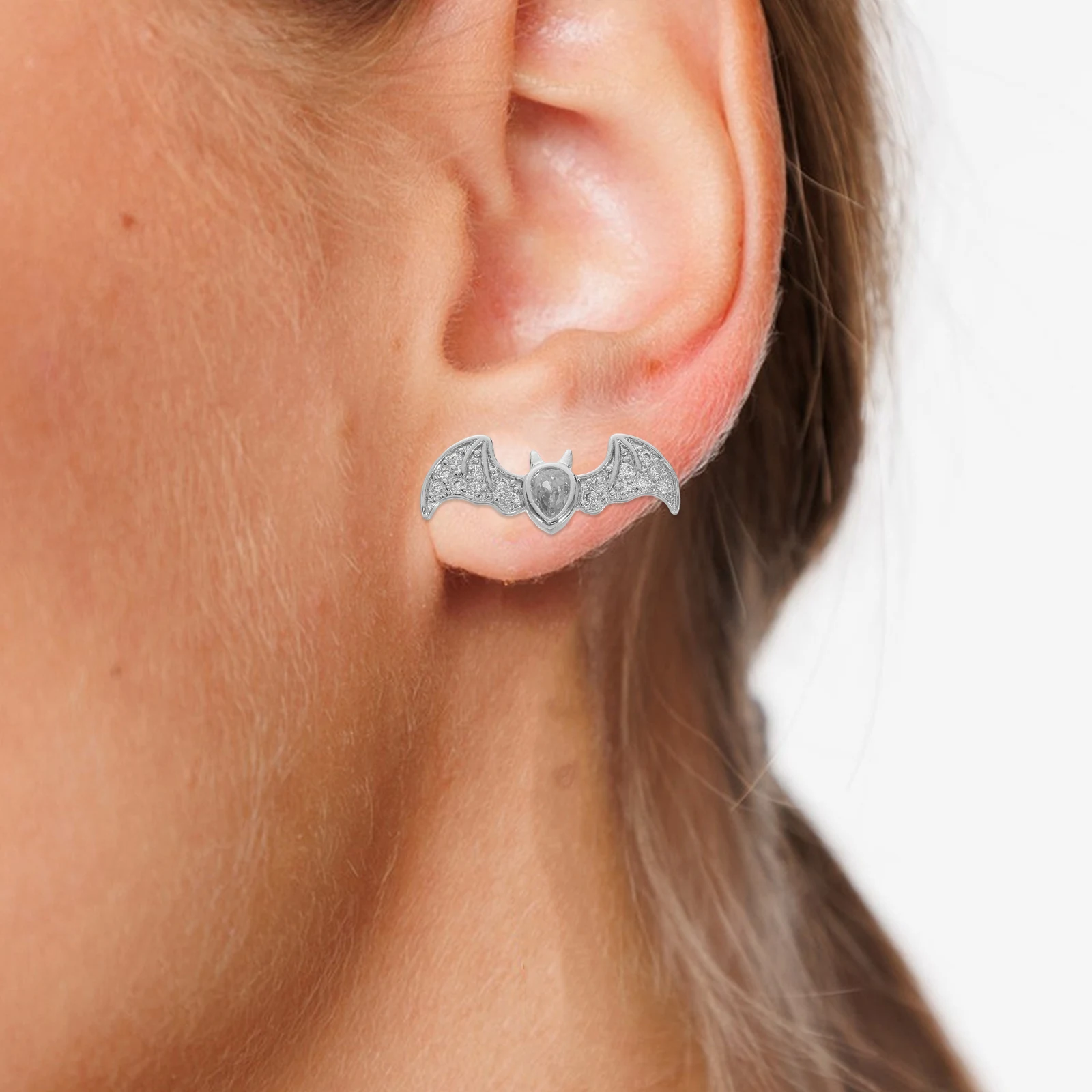 

2pcs 1 Pair Bat Earrings For Women Gothic Halloween Studs Small Dainty Ear Jewels Aesthetic Party Jewelry Gift