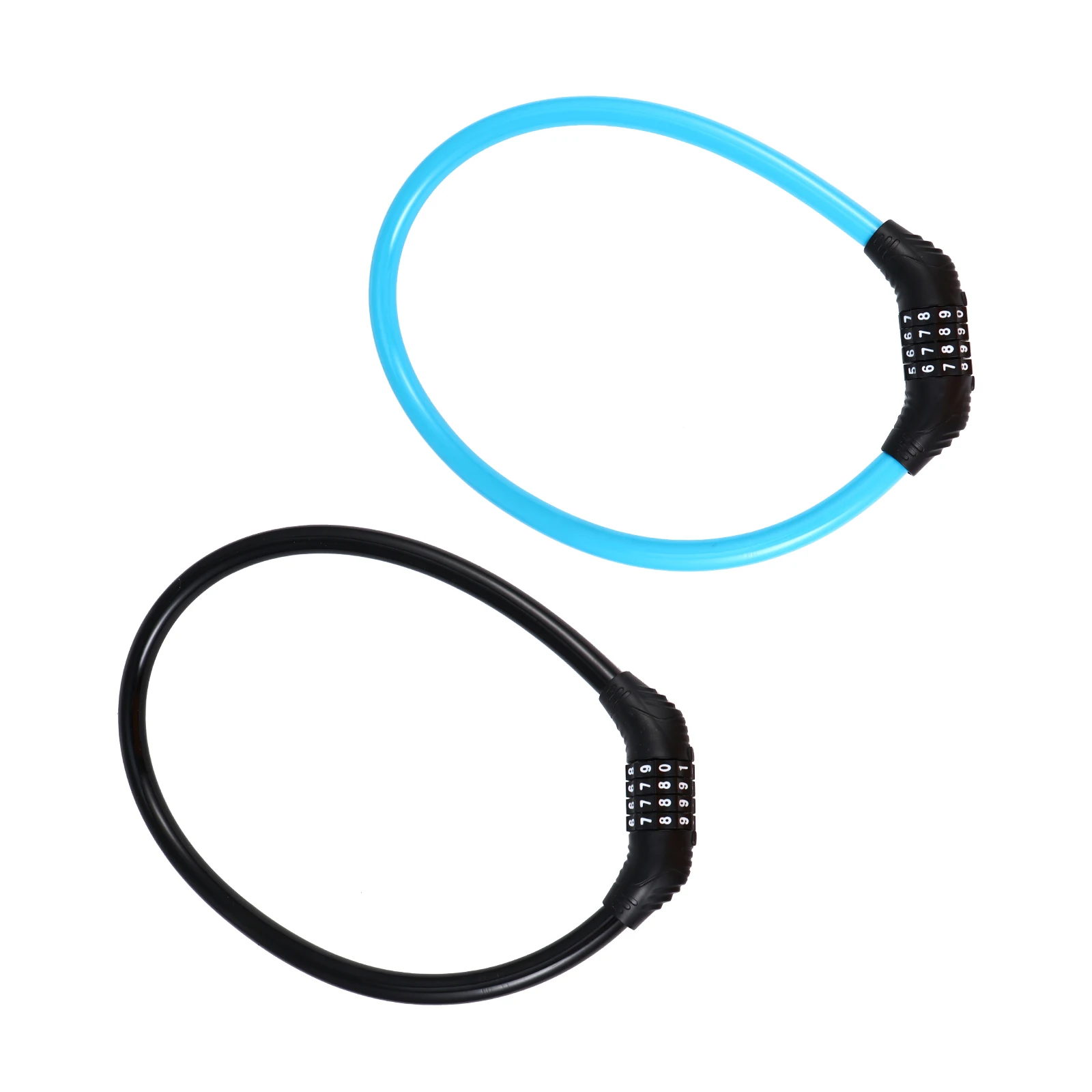 

2pcs - Password Security Anti-Theft Chain For Mountain Bike Durable Portable Code Lock Keyless Design Safe