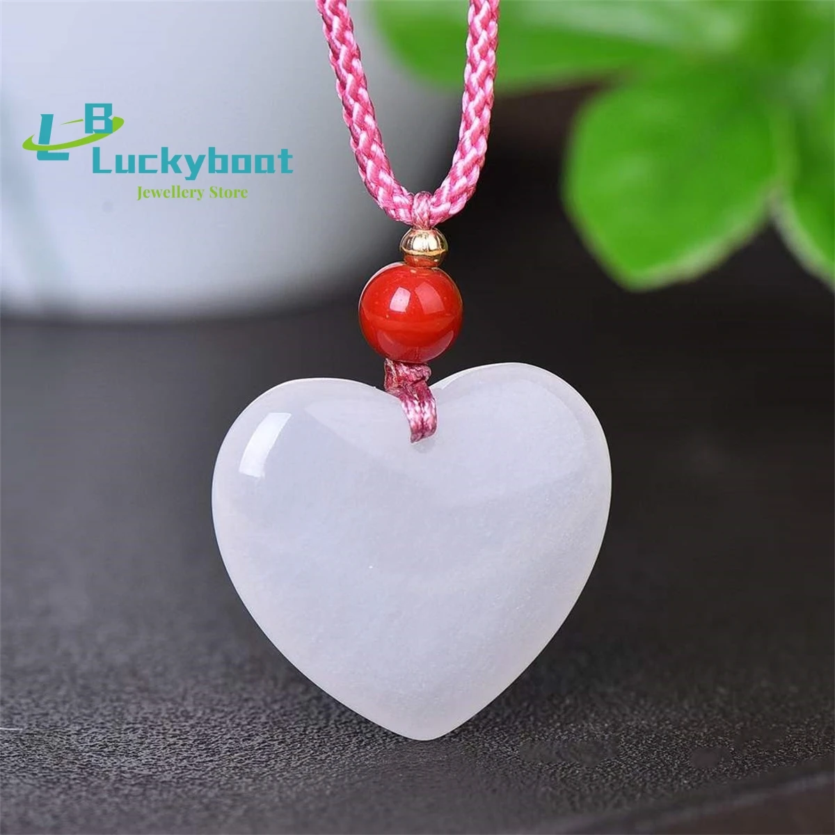 Natural Gold Wire White Jade Heart Shaped Buddha's Edge Pendant is Simple Personalized Exquisite and Versatile for Men and Women