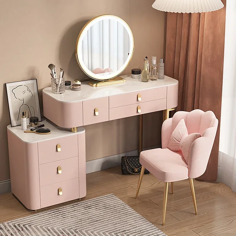 

Luxury Storage Dressing Table Makeup Mirror Chair Hotel Dressing Table European Penteadeira De Maquiagem Makeup Furniture China