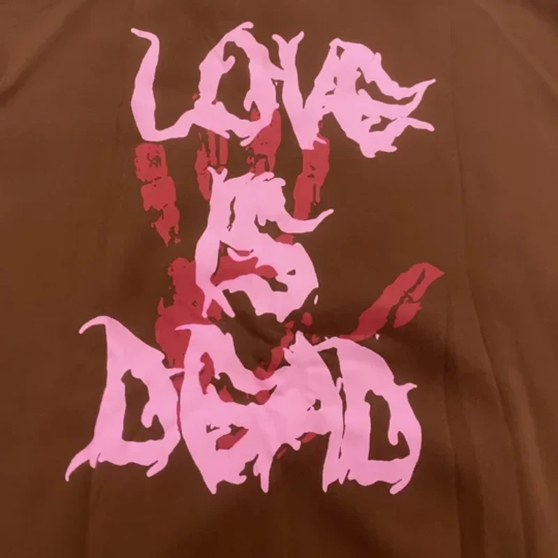 Mode Herbst Winter Straße Kontrast Brief Schaum Gedruckt Top männer frauen Voll Zipper Mit Kapuze Lose Beiläufige Sweatshirt Mantel