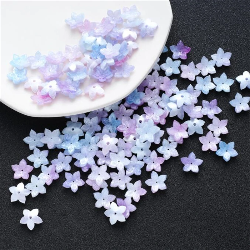 

Imitate shell 15mm acrylic beads torus acetic acid flower beads connectors for diy earrings hairpin jewelry making accessories