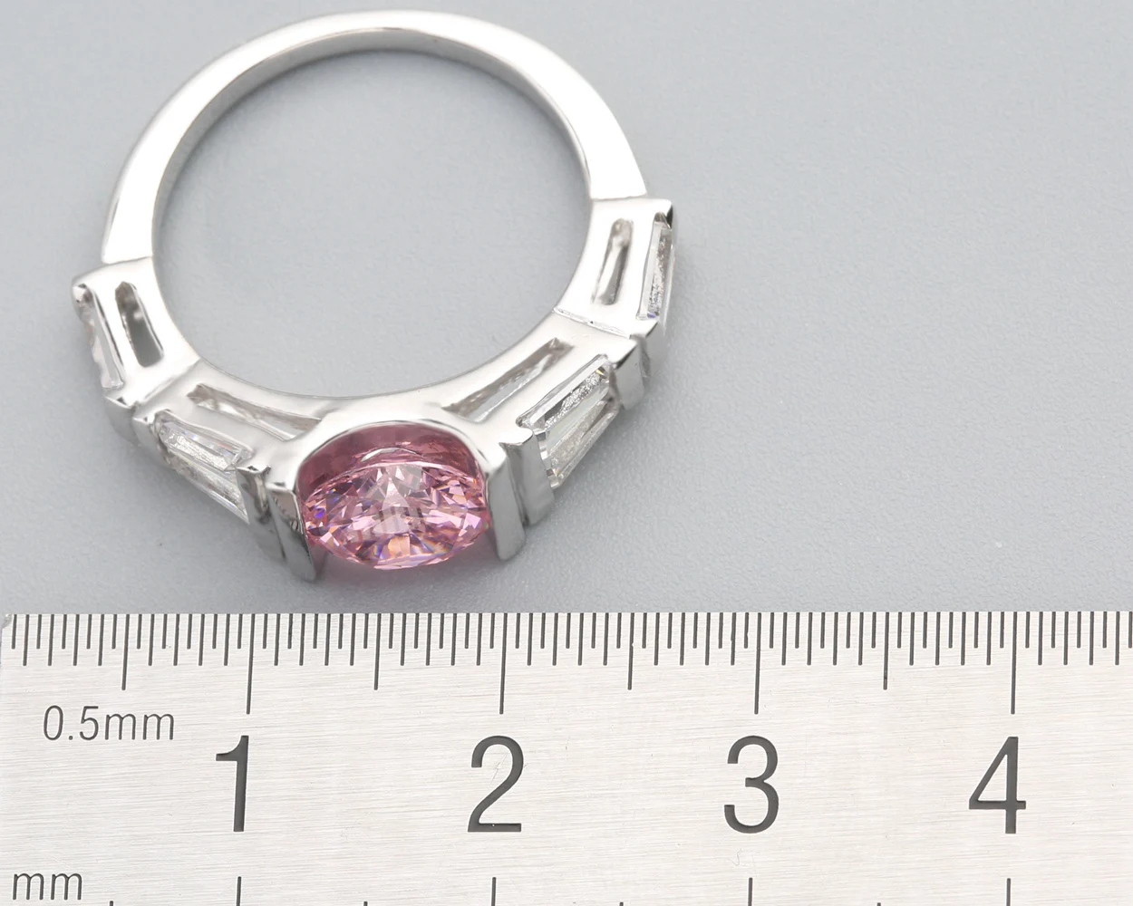 7*7mm Pink Kunzite6 925 Sterling Silver Ring Q0738-F