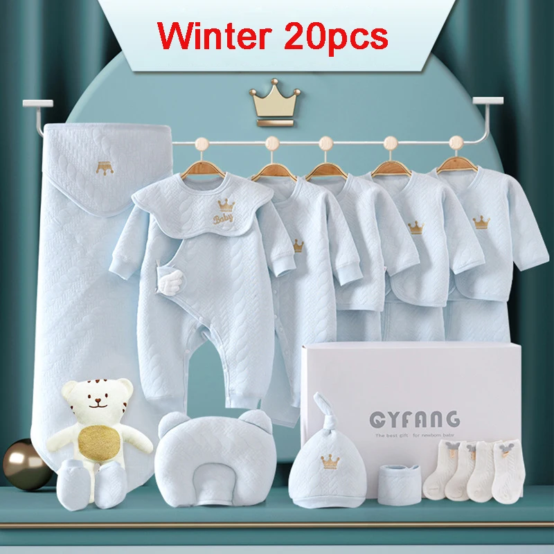 15/17/18/20 Pieces/0-3Months Newborn Baby Clothing 100% Cotton Kids Clothes Suit Unisex Infant Boys Girls Clothing Set