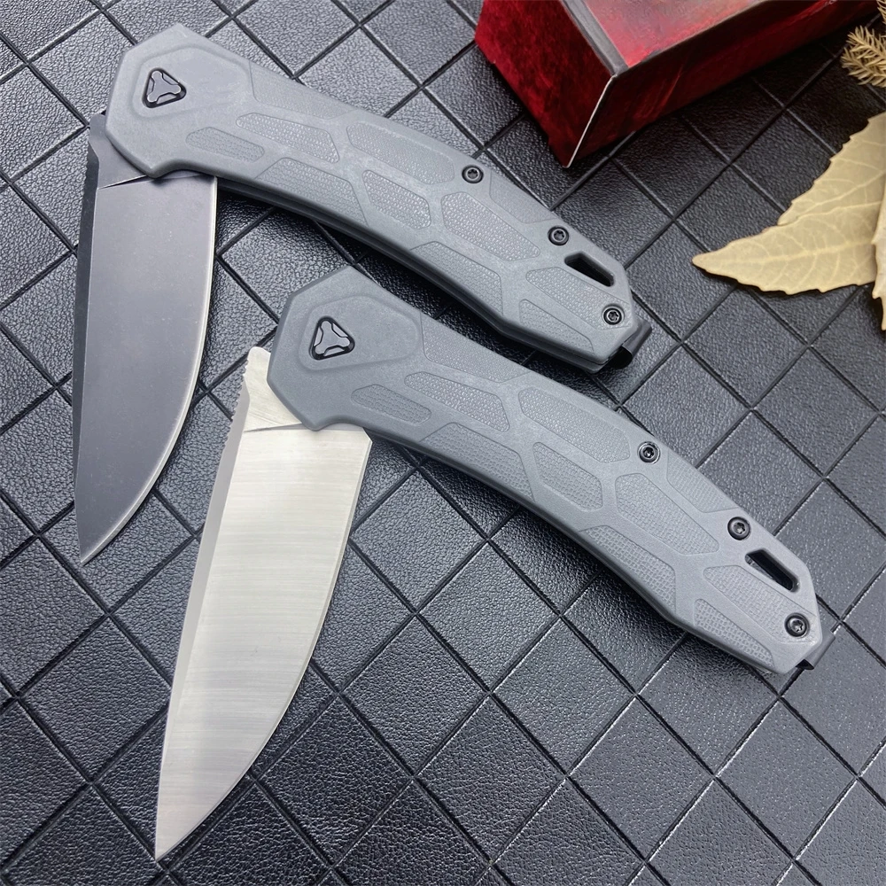 KS 2042 Outdoor Camping Hiking Hunting Multi-purpose EDC folding knife D2 stone wash blade nylon fiberglass handle