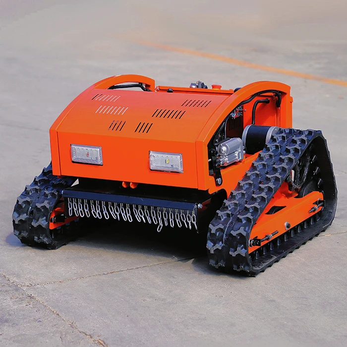 

Садовая гусеничная газонокосилка с дистанционным управлением, маленькая газонокосилка для косилки Wasteland на дорожном склоне