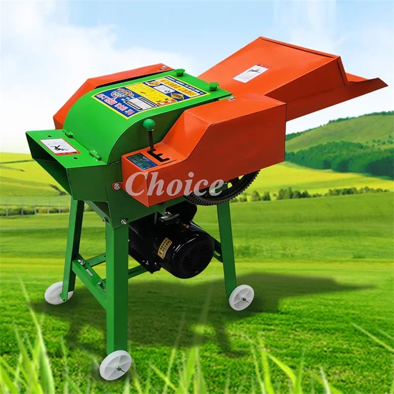 

Electric Poultry Feed Processing Machine Grass Rice Corn Wheat Straw Hay Forage Silage Chopper Chaff Cutter