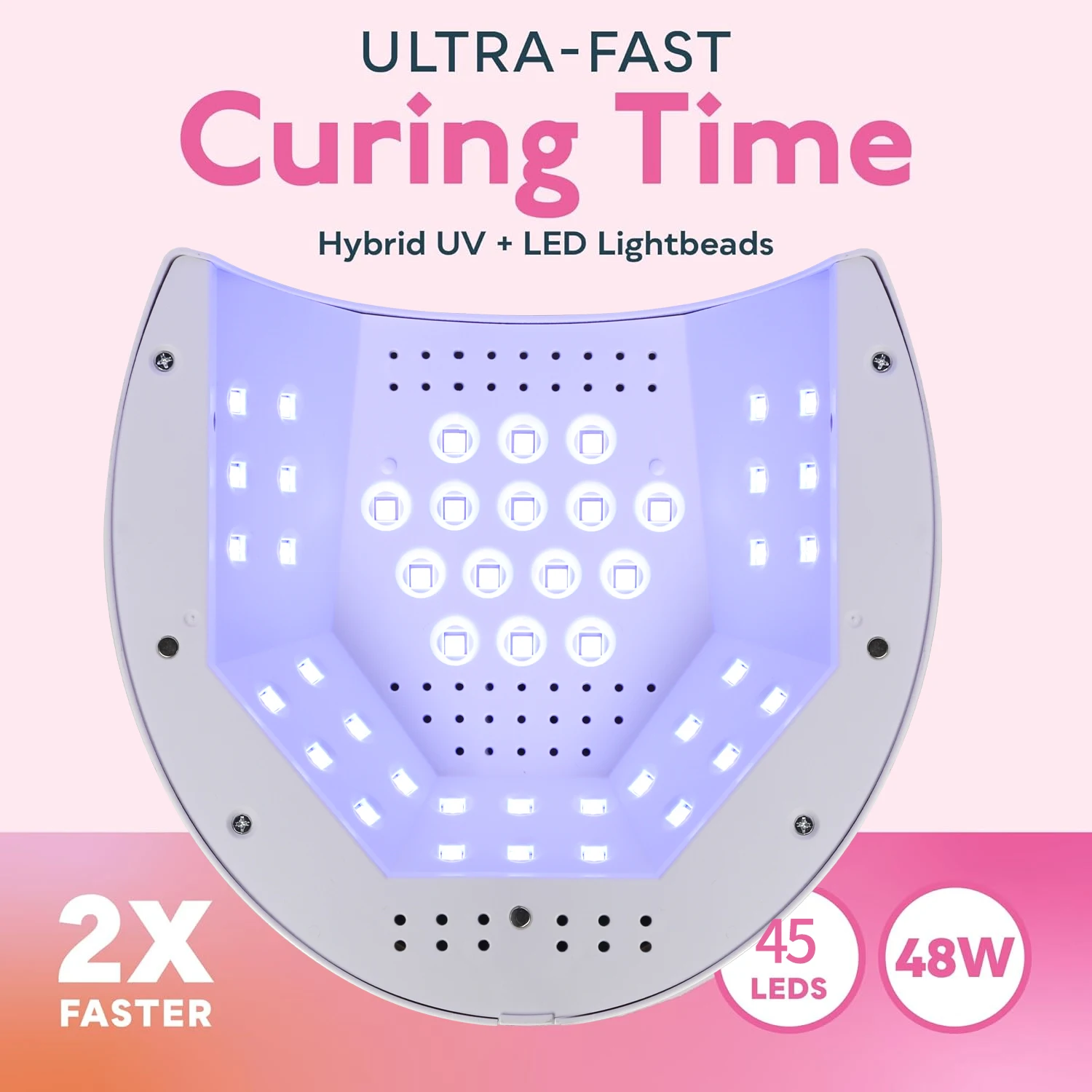 Timing Nagellamp 48W Gel Polish Droger Pedicure Licht Manicure Lamp Nail Art Gel Droger Machine LED UV Nagellamp Niet Zwart Handed