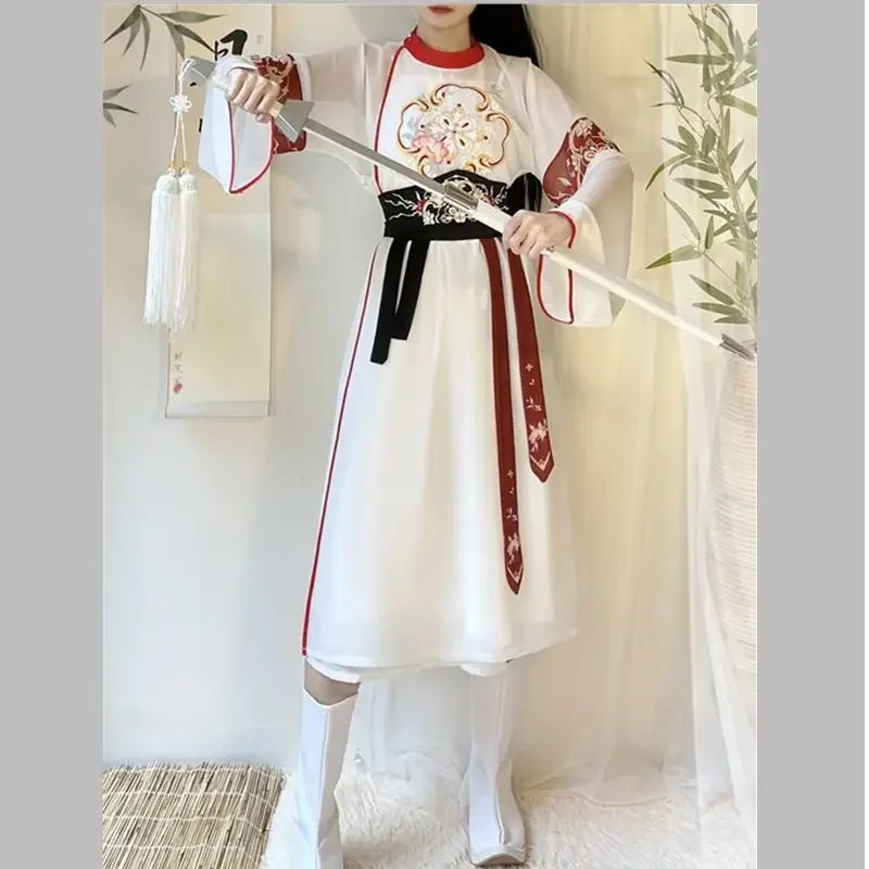 Abito Hanfu ricamato squisito in stile cinese Abiti di moda in stile etnico Elegante streetwear Abito tradizionale cinese casual