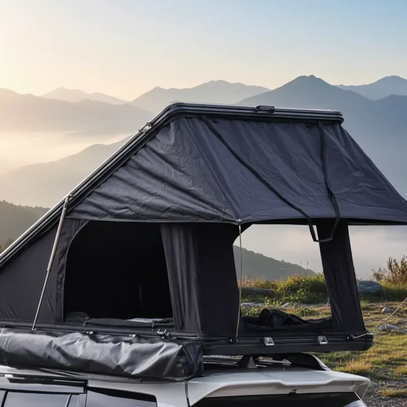 Hard Shell Roof Top Tent Waterproof Oxford Cloth Lightweight Camping Gear Four Season Outdoor Car Travel Accessories Durable