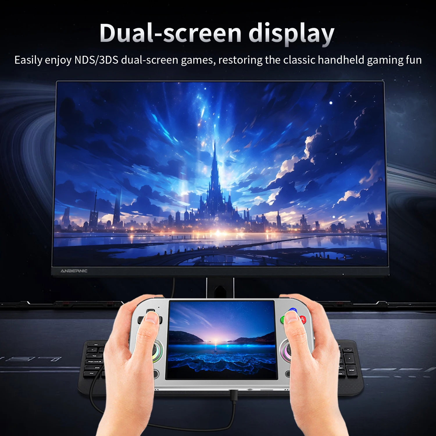 ANBERNIC RG477M Retro Handheld Game Video Player Console 4.7-inch LTPS OCA Android 14 Bluetooth WIFI 12G+256G PSP PS2 RG 477M
