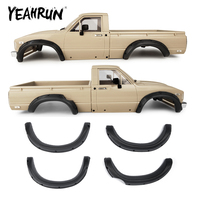 YEAHRUN 4Pcs Rubber Fender Flares for TF2 1/10 RC Crawler Car Model Shell Body Upgrade Parts