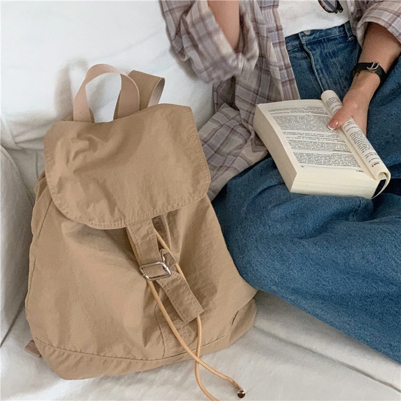 

Artistic Nylon Bapa Lightweight Travel Bag Dstring Mouth For Girls Casual Leisure Double Oulder Bag Waterproof