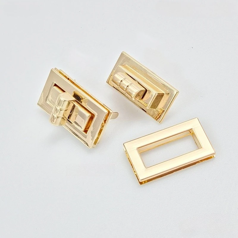 Rectangular Twist-Lock Tote Bag Hardware, Durable Metal Twist-Lock Buckle Accessories, Suitable for DIY Bags, DIY Wallet Making