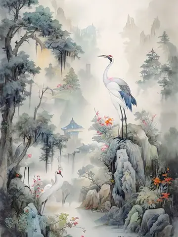 Цапля в тумане SDOYUNO, 60 × 75 см