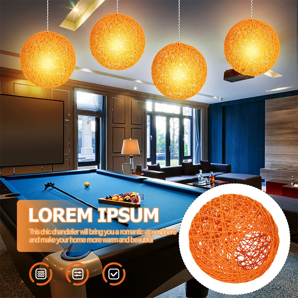 

Rustic Decor Takraw Lampshade Pendant Light Shades Rattan Globe Ball Lightshade Orange Guard Ceiling
