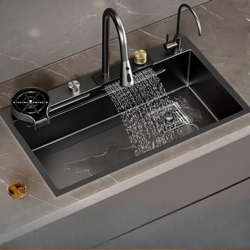 

Black Flying Rain Waterfall Kitchen Stainless