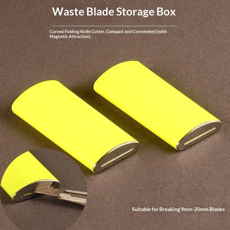 Snap Off Knife Damaged Blade Storage Box  Compact Disposal Container Secure Safe Holder for Classroom Office Supplies
